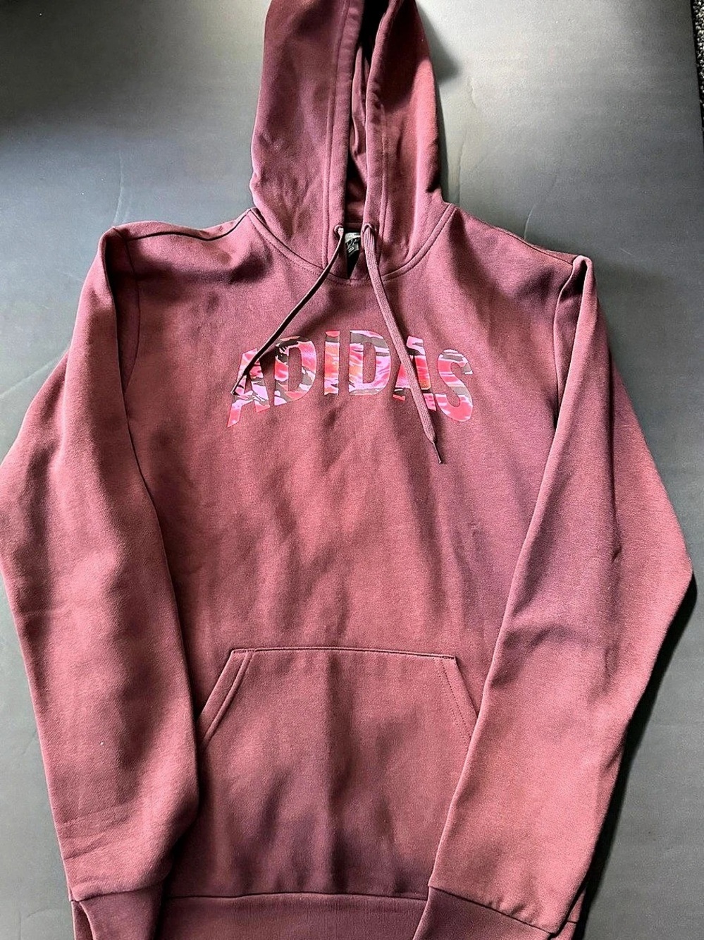 Adidas burgundy/wine pullover hoodie *NEVER WORN*
